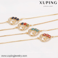 74734 Xuping vogue gold covering fashion jewellery refined love heart charm bracelet